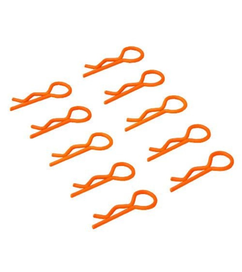 Small-ring Orange Body Clips 10PCS