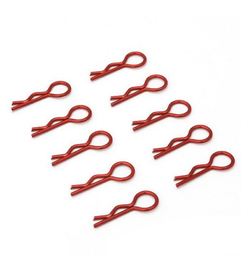Small-ring Red Body Clips 10PCS