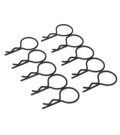 Large-ring Black Body Clips 10PCS