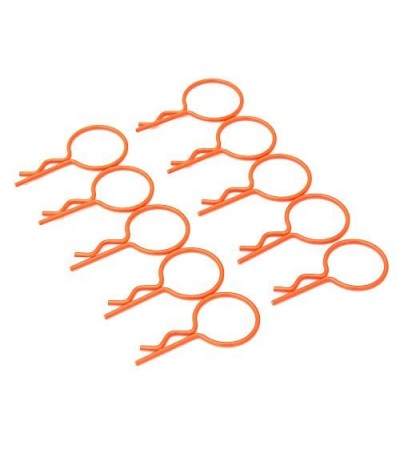 Large-ring Orange Body Clips 10PCS