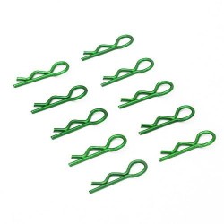 Bent Small-ring Green Body Clips 10PCS