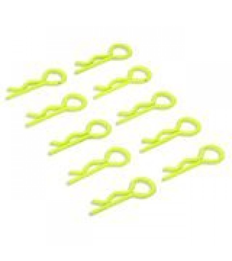 Bent Small-ring Yellow Body Clips 10PCS