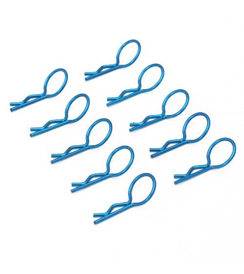Bent Medium-ring Blue Body Clips 10PCS