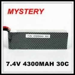 Mystery RC Car Lipo Battery 7.4V 4300mAh 30C Soft Case