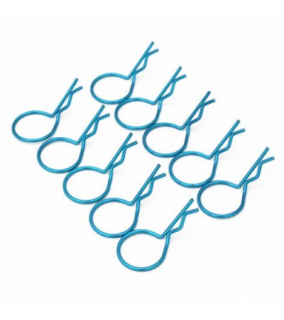 Blue Large-ring Body Clips 10PCS(45°)