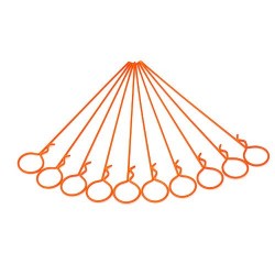 Long Large-ring Orange Body Clips(10pcs)