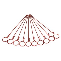 Long Large-ring Red Body Clips(10pcs)