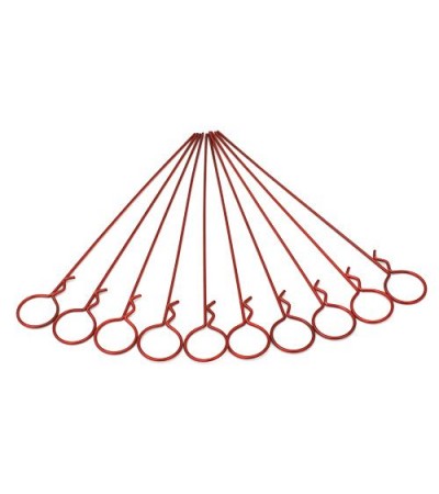 Long Large-ring Red Body Clips(10pcs)