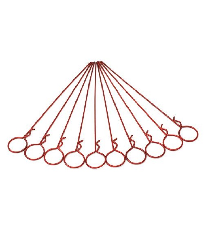 Long Large-ring Red Body Clips(10pcs)