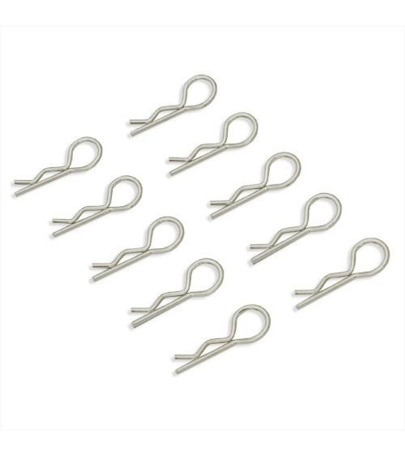 Silver Plated Small-ring Body Clips 10PCS