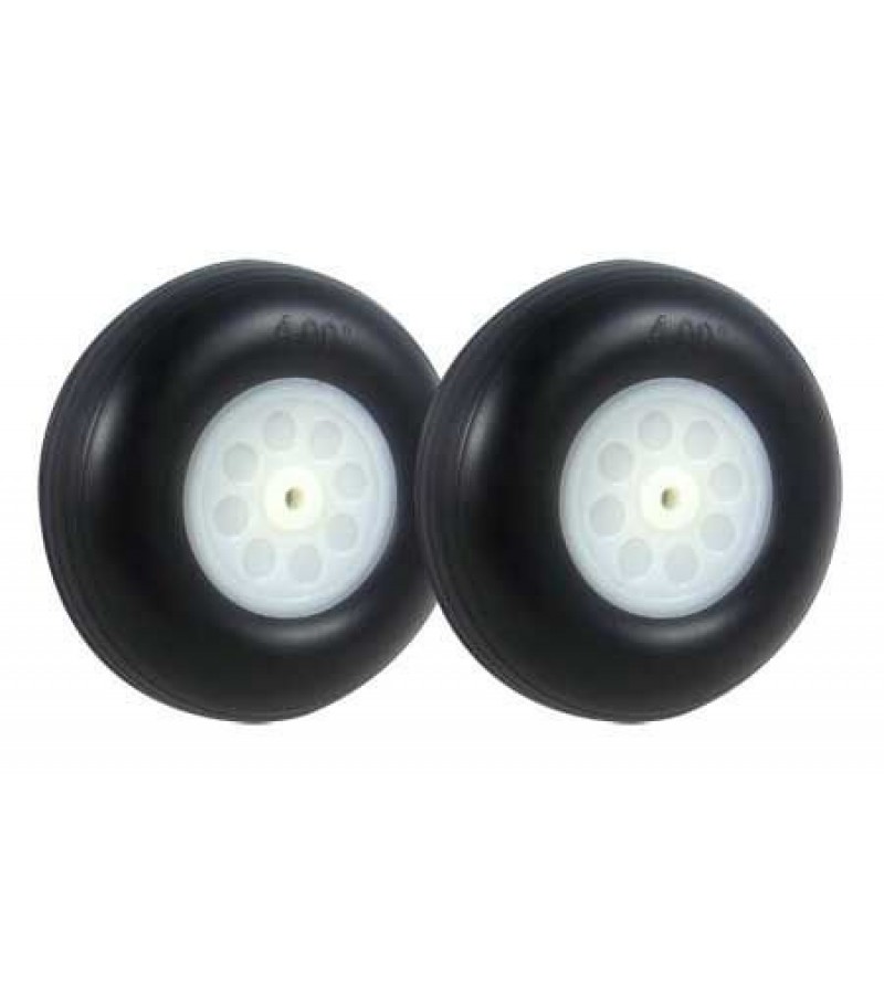 Ø4*30mm Treaded Rubber Wheels 2pcs