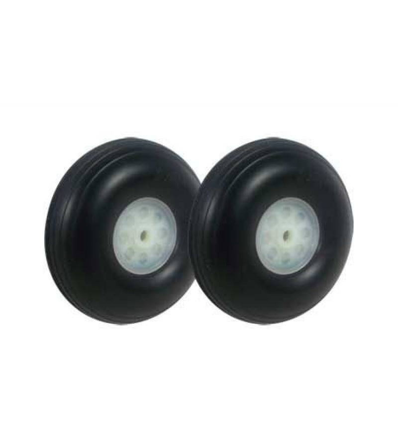 Ø2.5*24mm Treaded Rubber Wheels 2pcs