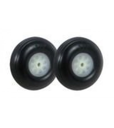 Ø2.25*22mm Treaded Rubber Wheels 2pcs