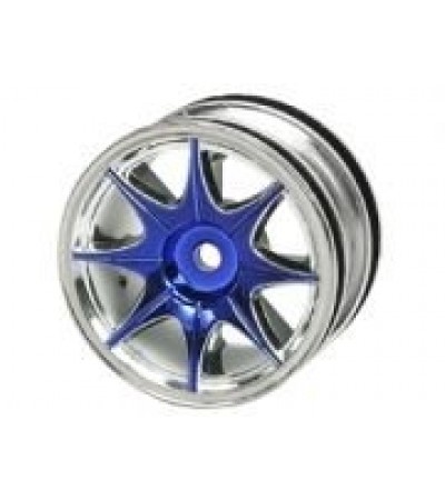 1/10 8 Spoke Wheel Set For Tamiya M-Chassis Series (4pcs)- Blue