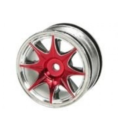 1/10 8 Spoke Wheel Set For Tamiya M-Chassis Series (4pcs)- RED