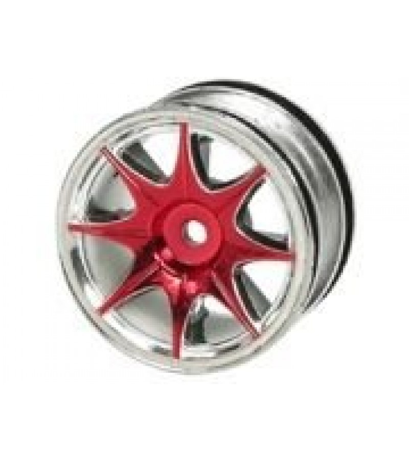 1/10 8 Spoke Wheel Set For Tamiya M-Chassis Series (4pcs)- RED