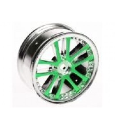 1/10 5 Dual Spoke Rim On Road (0 Offset - 24mm) 4pcs- Green