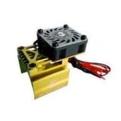 Extended Motor Heat Sink W/ Fan Ver.2 For 540 Motor (Fan-Shaped) - Gold