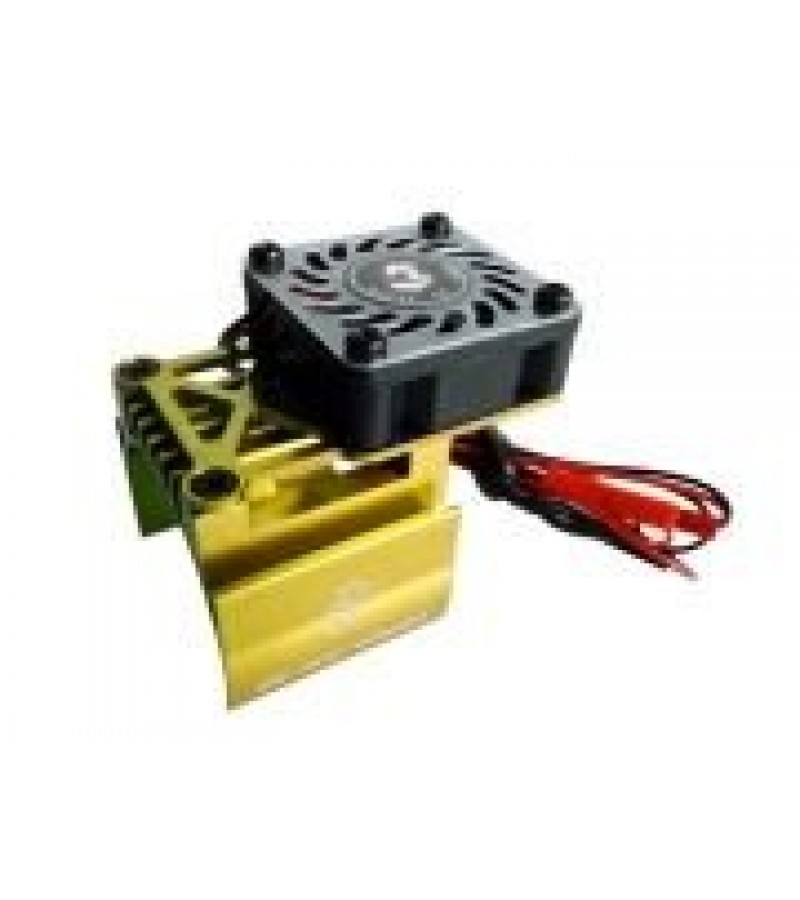Extended Motor Heat Sink W/ Fan Ver.2 For 540 Motor (Fan-Shaped) - Gold