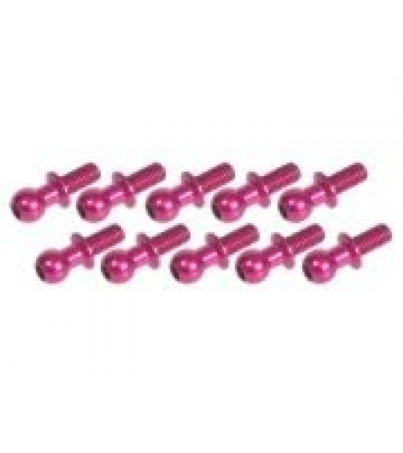 Aluminum 4.8MM Ball Stud L=6 (10 pcs) - Pink
