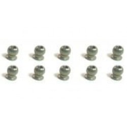 7075 Aluminum 5.8mm Hex Ball Stud H=4 (10 pcs) - Teflon Coated