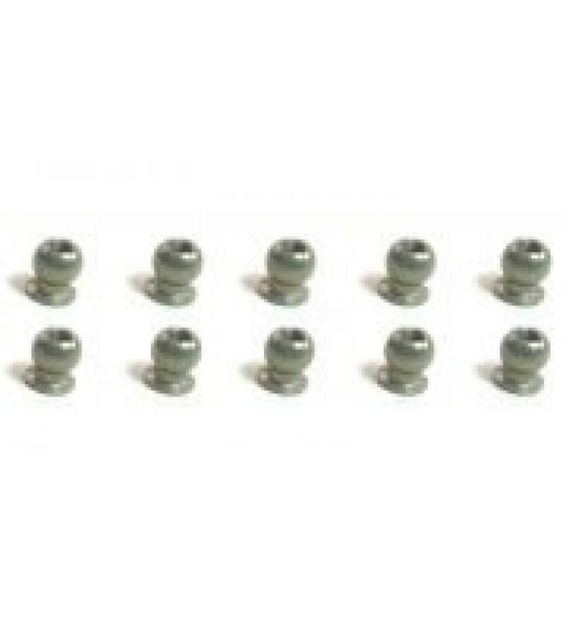 7075 Aluminum 5.8mm Hex Ball Stud H=4 (10 pcs) - Teflon Coated