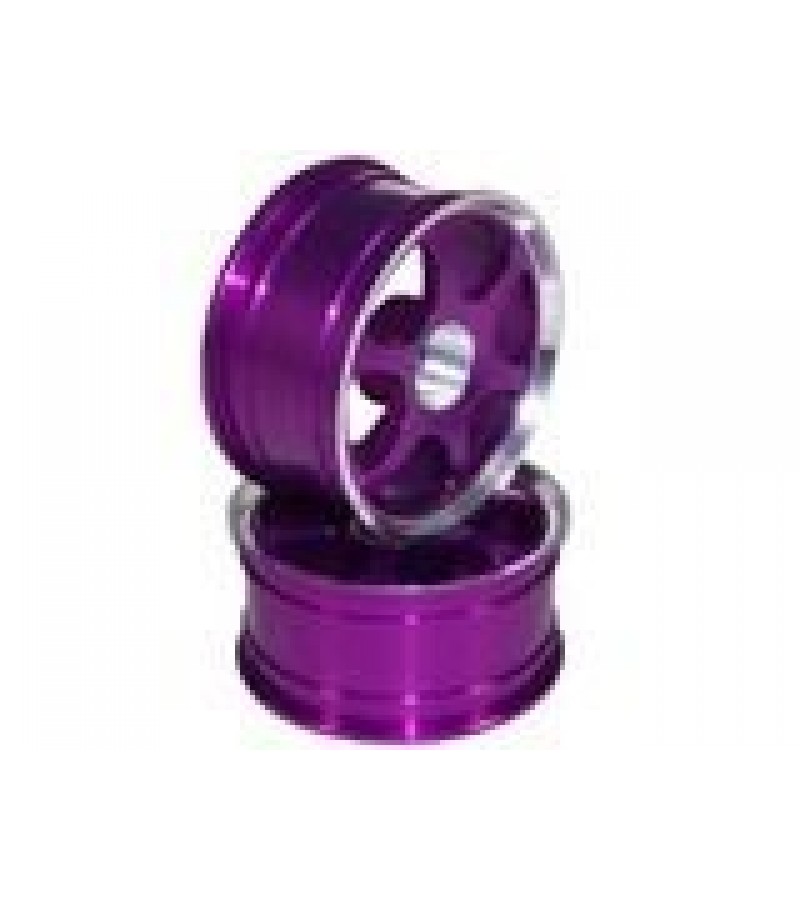 Purple 6-spoke Aluminum Wheels 1 pair(1/10 Car)