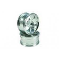 Silver 6-spoke Aluminum Wheels 1 pair(1/10 Car)