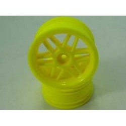 Yellow 6 Dual-spoke Wheels 1 pair(1/10 Car)