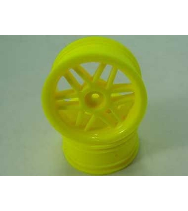 Yellow 6 Dual-spoke Wheels 1 pair(1/10 Car)