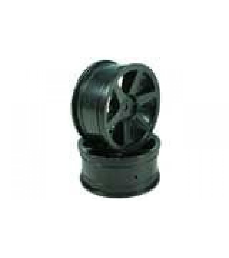 Black 6-spoke Wheels 1 pair(1/10 Car) Black 6-spoke Wheels 1 pair(1/10 Car)