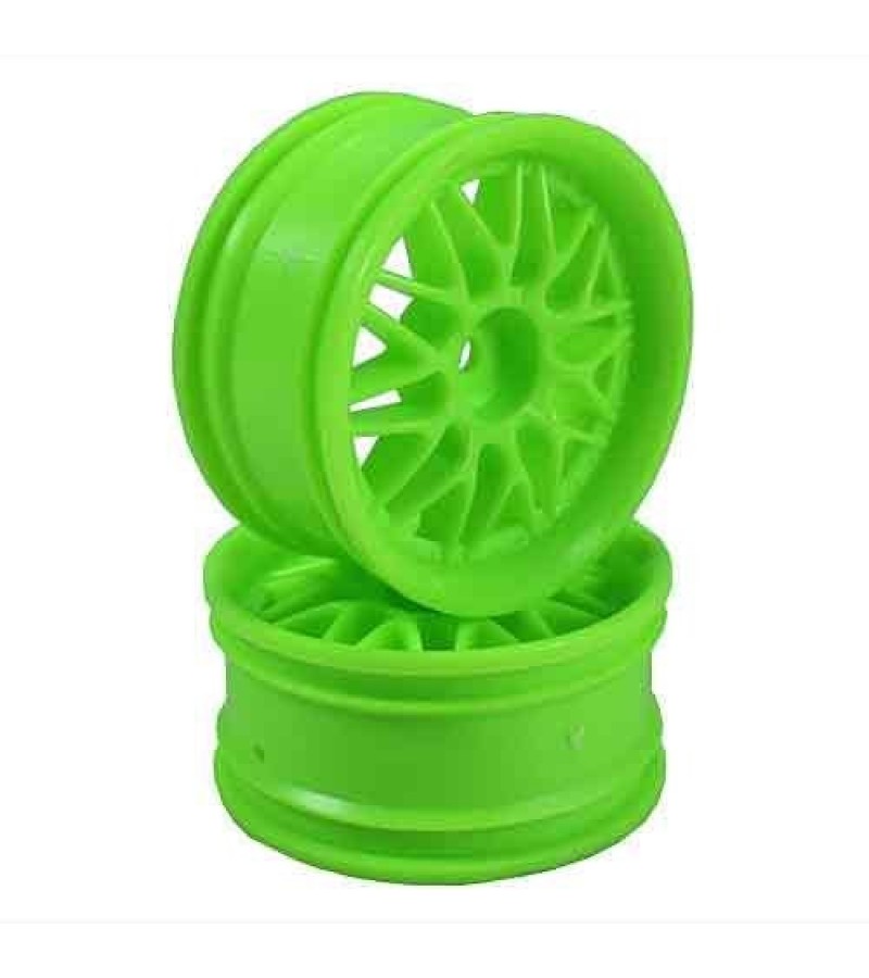 Green 10 Y-Spoke Wheels 1 pair(1/10 Car, 4mm Offset) Green 10 Y-Spoke Wheels 1 pair(1/10 Car, 4mm Offset)