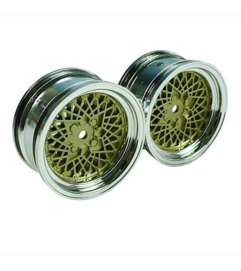 Golden/Silver Vintage Wheels 1 pair(1/10 Car, 3mm Offset)