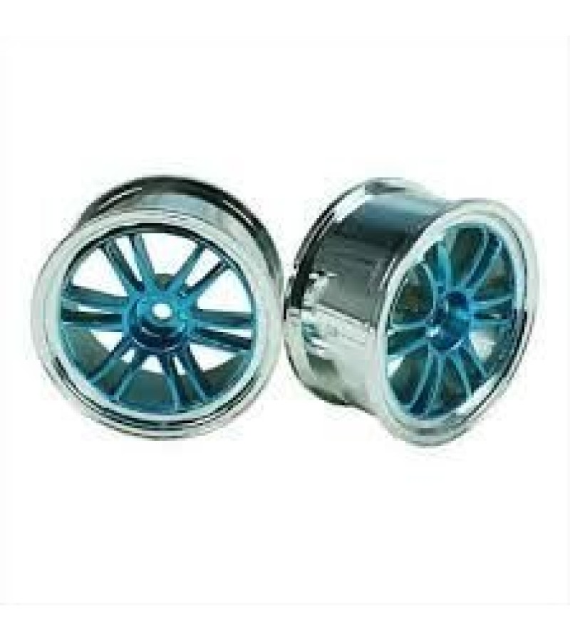 Red 6 dual-spoke Painted Wheels +Tires (1/10 Car)