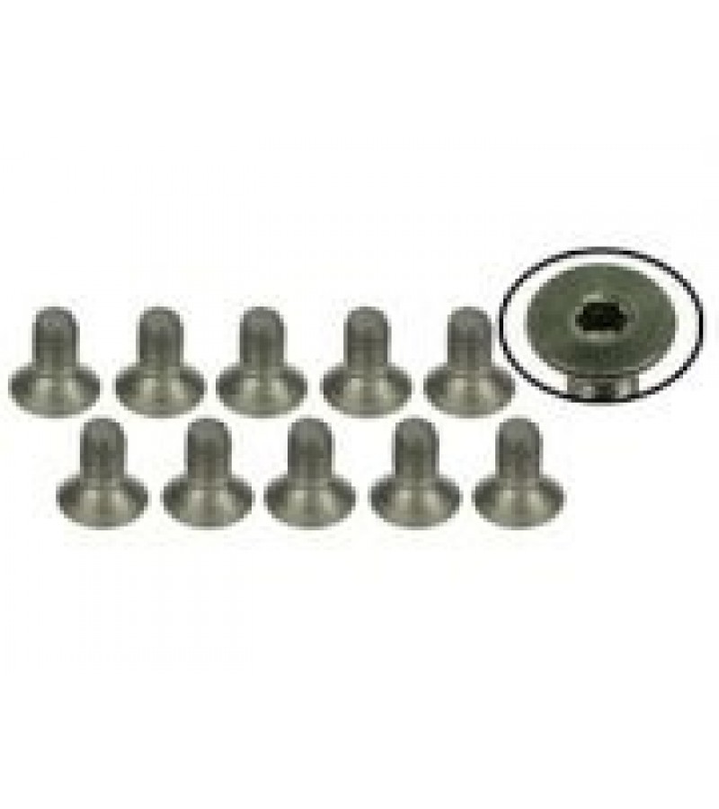 M3 x 6 Titanium Flat Head Hex Socket - Machine (10 Pcs)