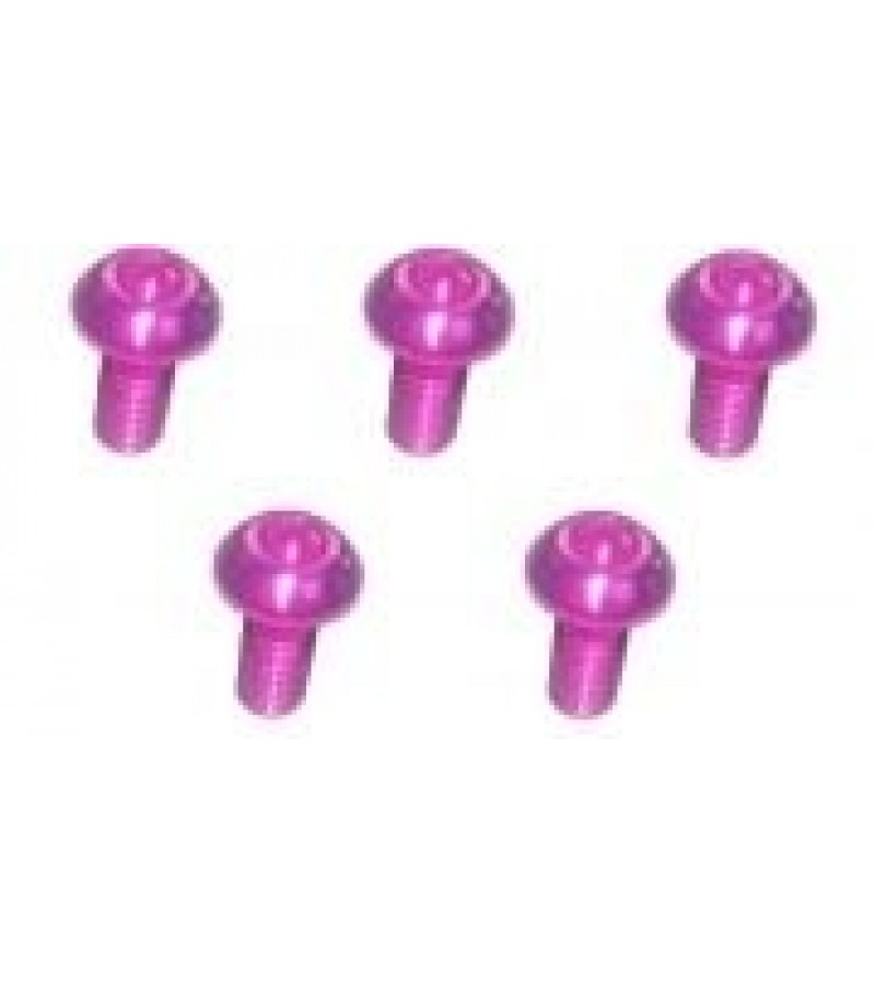 M3 x 6 AL7075 Button Head Hex Socket - Machine (5 Pcs) Pink
