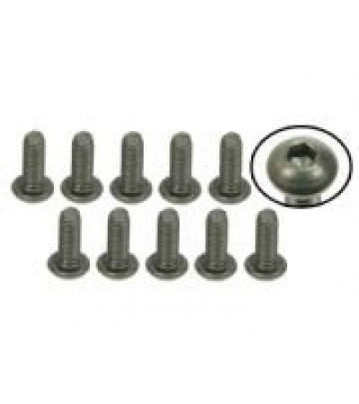M3 x 8 Titanium Button Head Hex Socket - Machine (10 Pcs)
