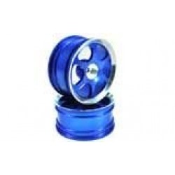 Blue 6-spoke Aluminum Wheels 1 pair(1/10 Car)