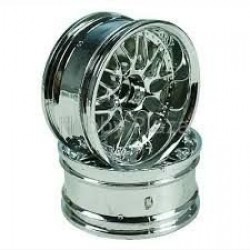 Silver 10 Y-Spoke Wheels 1 pair(1/10 Car, 4mm Offset)