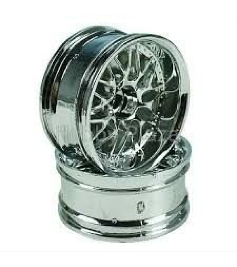 Silver 10 Y-Spoke Wheels 1 pair(1/10 Car, 4mm Offset)