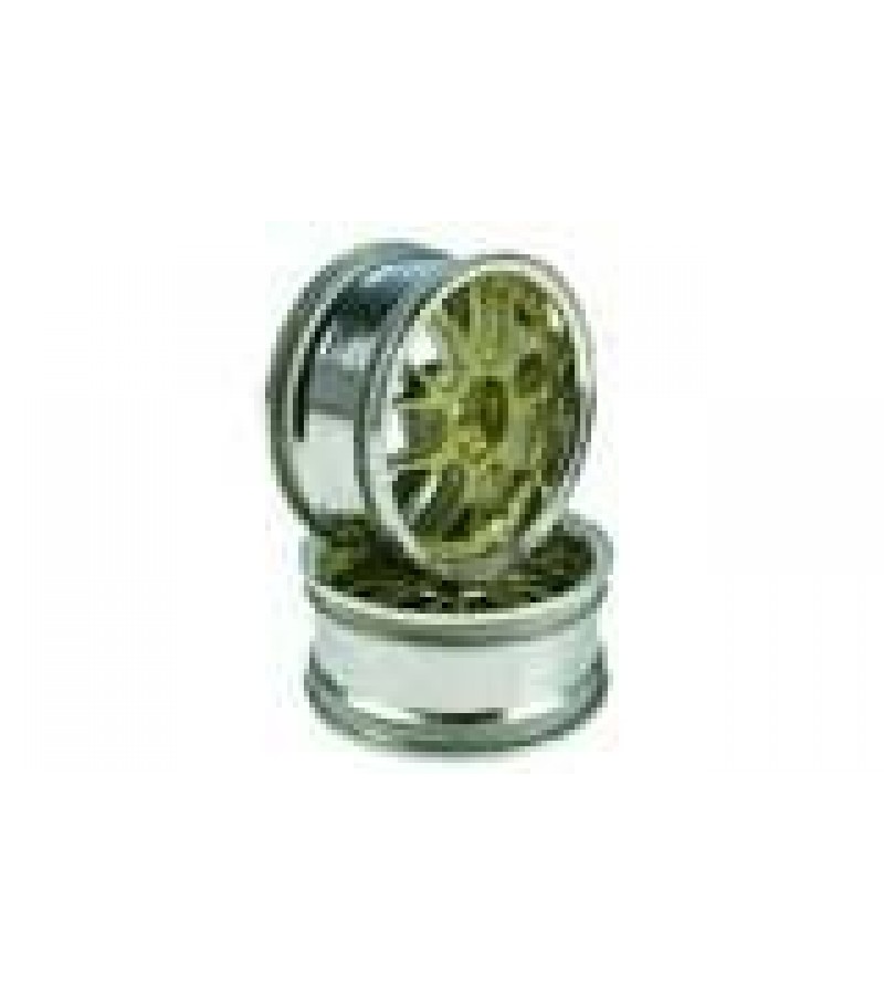 Golden/Silver 7 Y-Spoke Wheels 1 pair(1/10 Car, 3mm Offset) Golden/Silver 7 Y-Spoke Wheels 1 pair(1/10 Car, 3mm Offset)