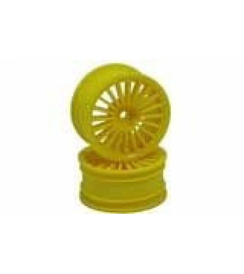 Yellow 20 Spoke Wheels 1 pair(1/10 Car)