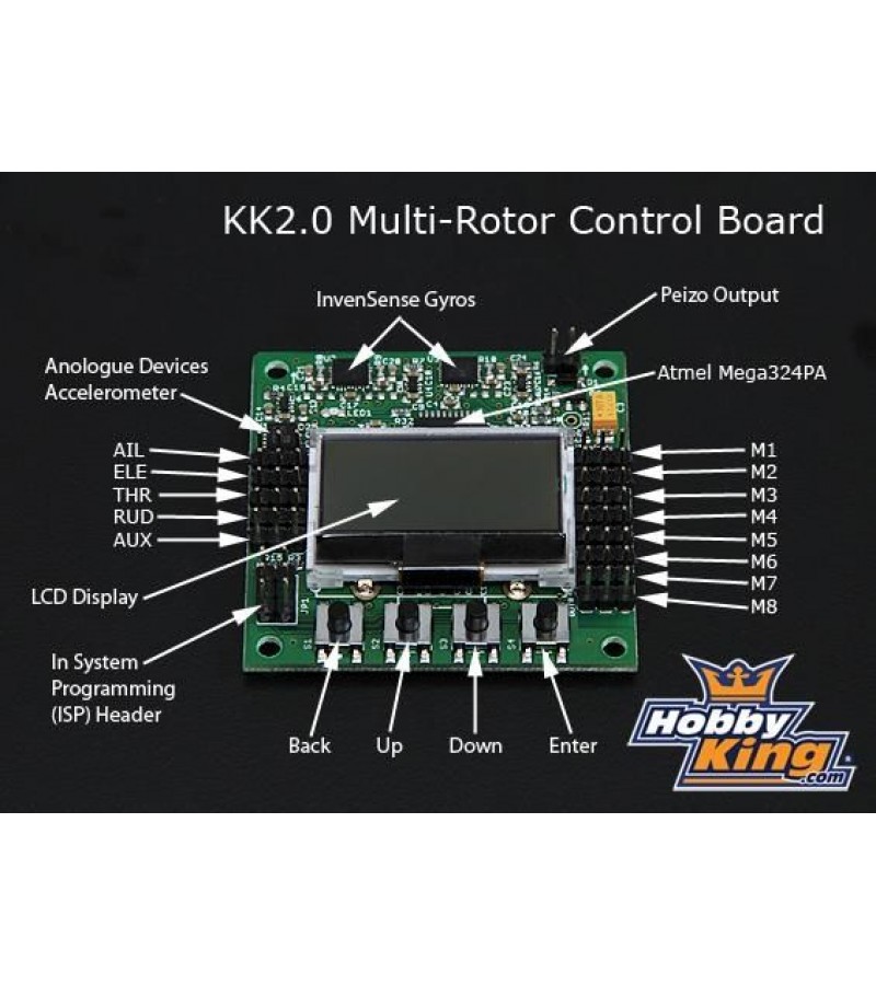 KK2.1.5 Multi-rotor LCD Flight Control Board