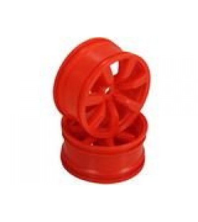Orange 7 Spoke Wheels 1 pair(1/10 Car, 3mm Offset) Orange 7 Spoke Wheels 1 pair(1/10 Car, 3mm Offset)