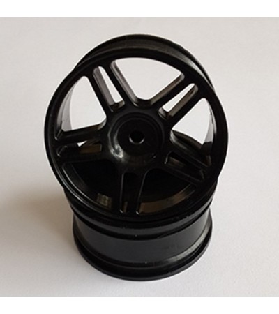 5-Spoke Plastic Wheel Rim Black