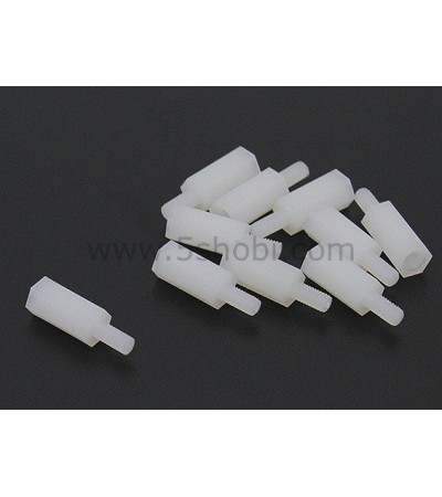 M3 Nylon Threaded Spacer 4pc