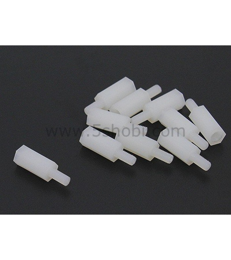 M3 Nylon Threaded Spacer 4pc