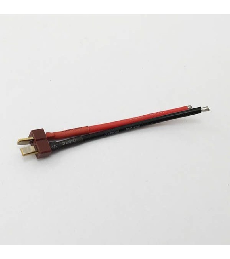 T Plug Male Connector Silicone Wire cable With 10CM 12AWG