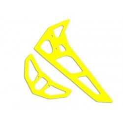 Neon Yellow Fiberglass Horizontal/Vertical Fins Trex 700 Nitro/Electric