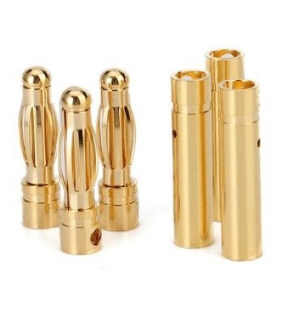4mm Gold Connectors Male/Female(3lü Set)